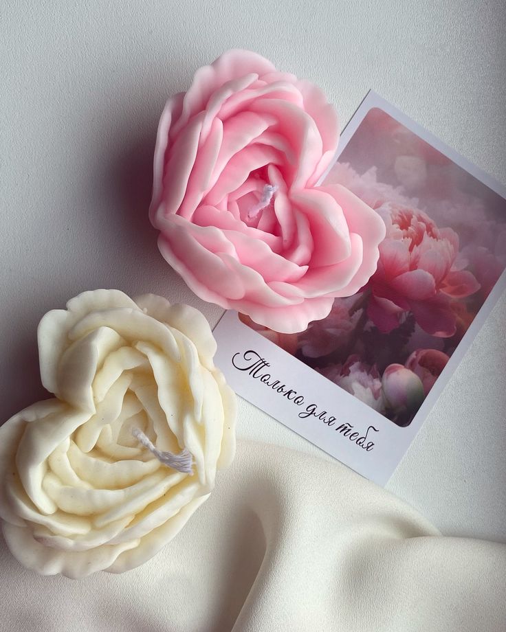 Heart Rose Flower Candles