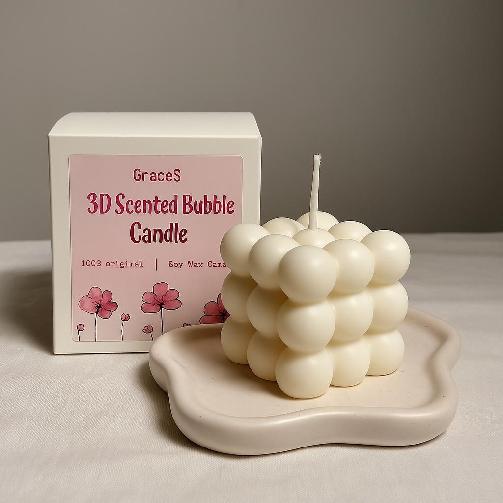 3D Scented Bubble Candle Pack of 2
